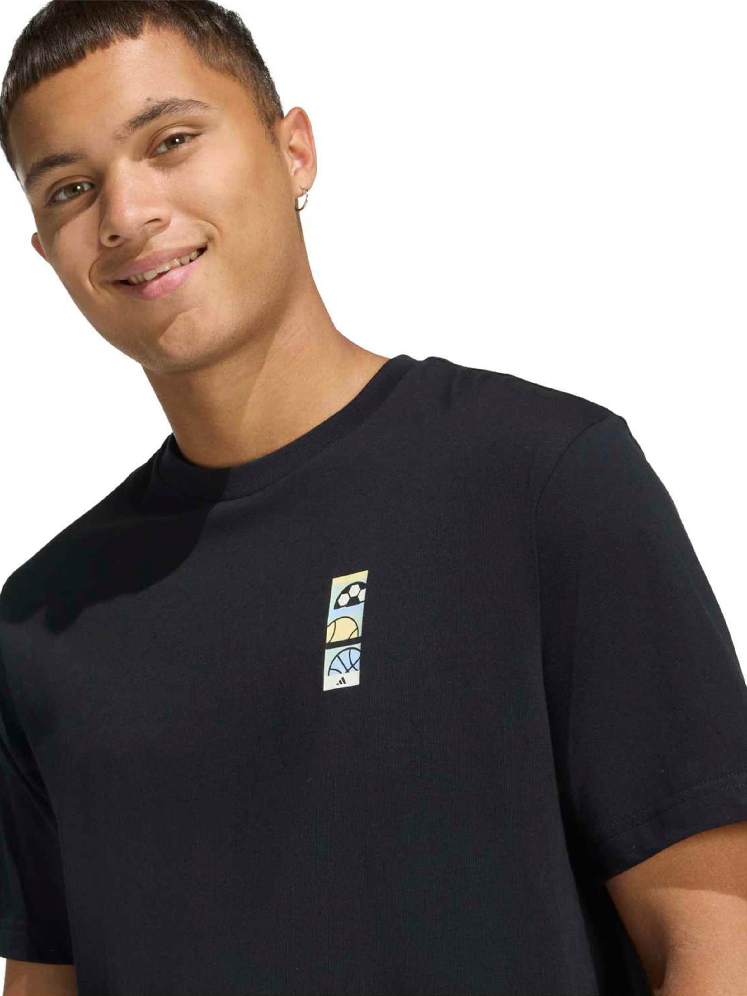 juoda ADIDAS SPORTSWEAR Sportiniai marškinėliai 'M MOS POSTER T'