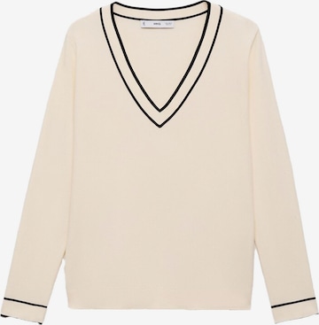 Pulover 'BERTO' de la MANGO pe bej: față