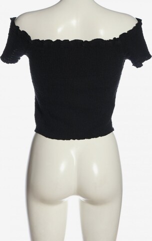 Abercrombie & Fitch Kurzarm-Bluse XL in Schwarz