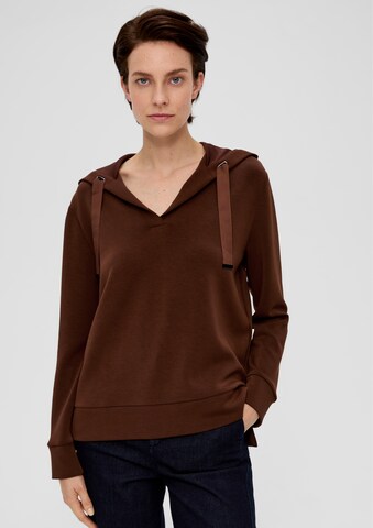 s.Oliver BLACK LABEL Sweatshirt in Bruin: voorkant