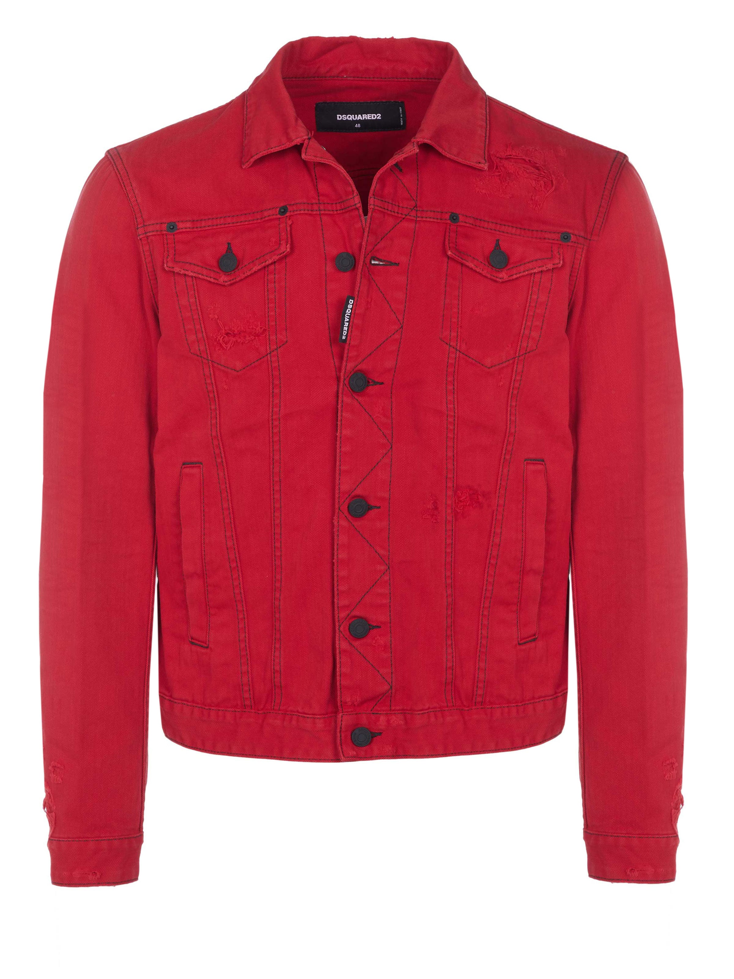 DS2 Between-season jacket 'Dsquared2 Jacke Dan rot' in Red: front