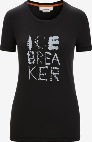 ICEBREAKER Funkčné tričko - Čierna: predná strana