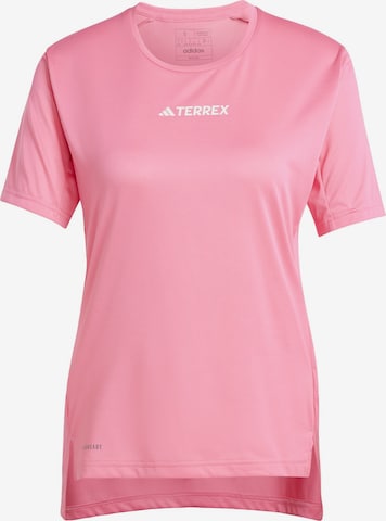 T-shirt fonctionnel ADIDAS TERREX en rose : devant