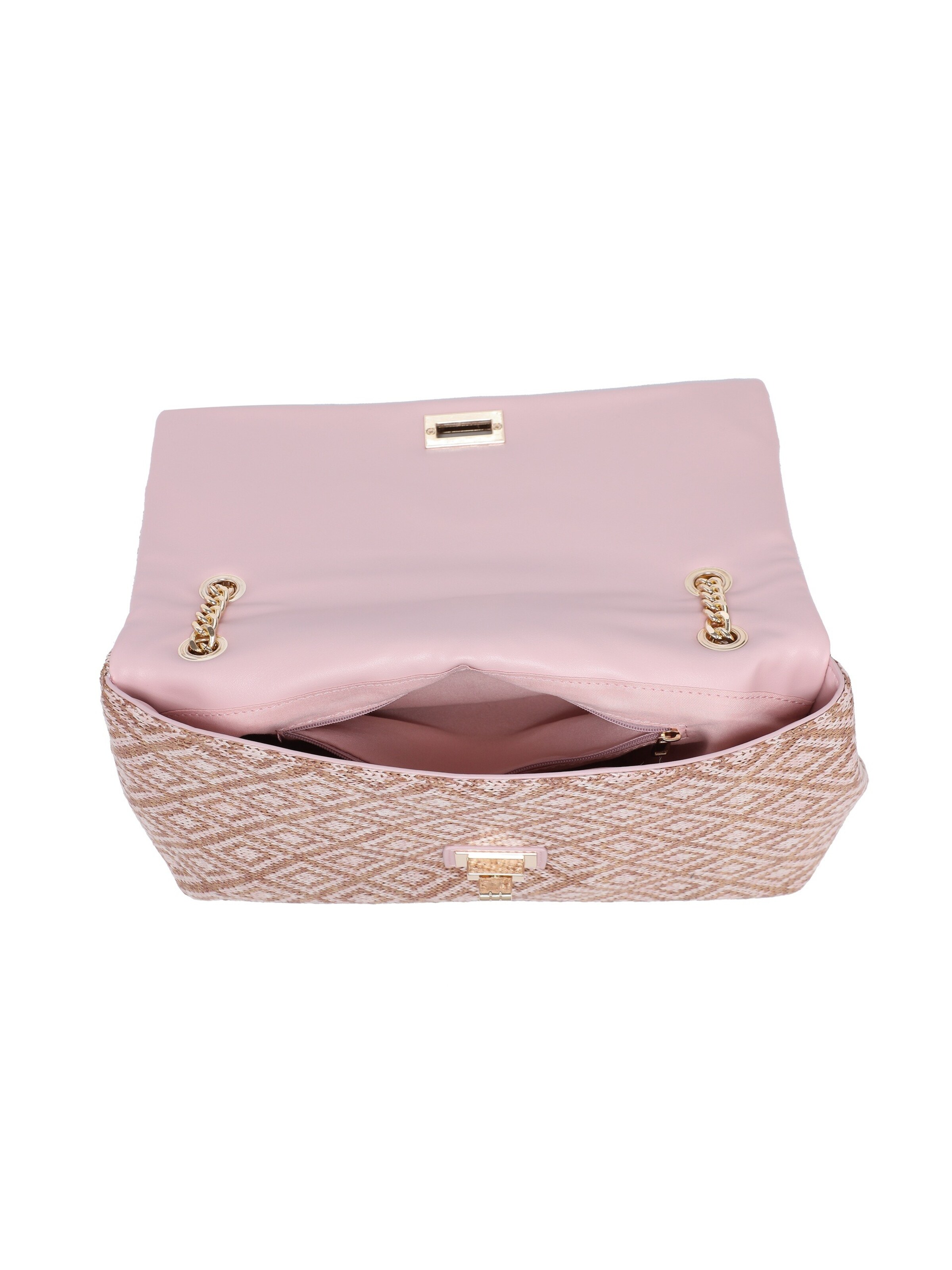Borsa a spalla 'Borsa a Spalla Donna Amelia Plus - Jacquard Geometrico Poliestere' di Kassandra in rosa
