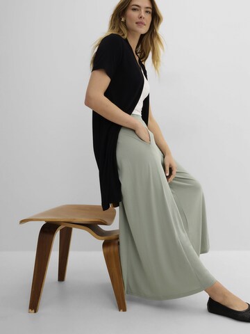 bonprix Wide leg Bandplooibroek in Groen