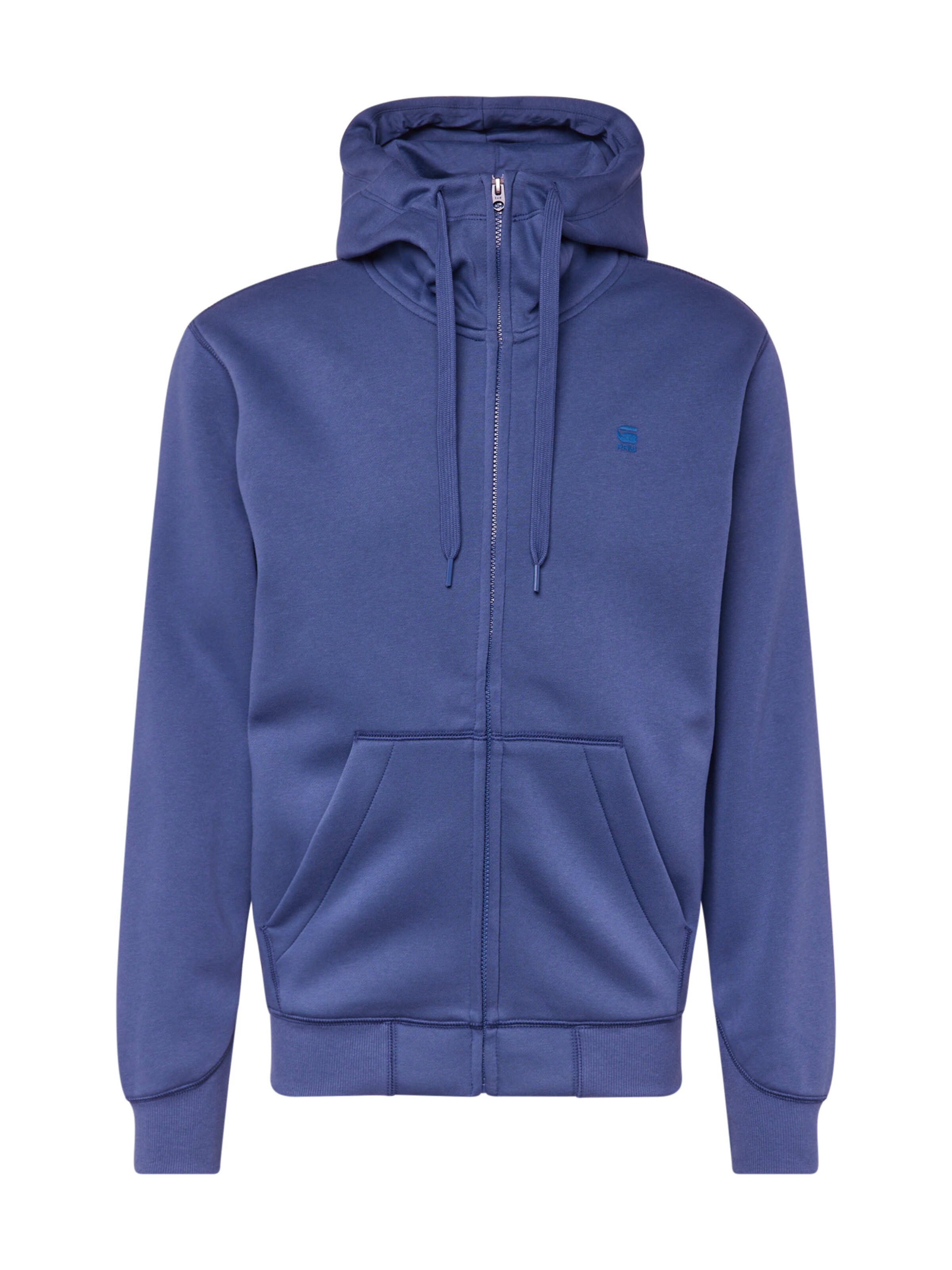 G-STAR Zip-Up Hoodie in Blue: front
