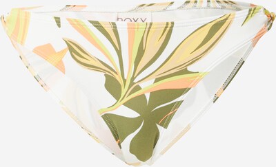 ROXY Bas de bikini en olive / corail / orange pastel / blanc, Vue avec produit