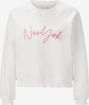 Sweat-shirt Rich & Royal en blanc : devant