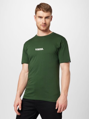 VANS Тениска 'LOWER CORECASE' в зелено: отпред