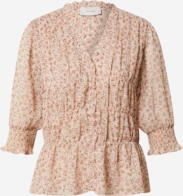 Neo Noir Blouse 'Tamra Sweet Flower' in Beige: front