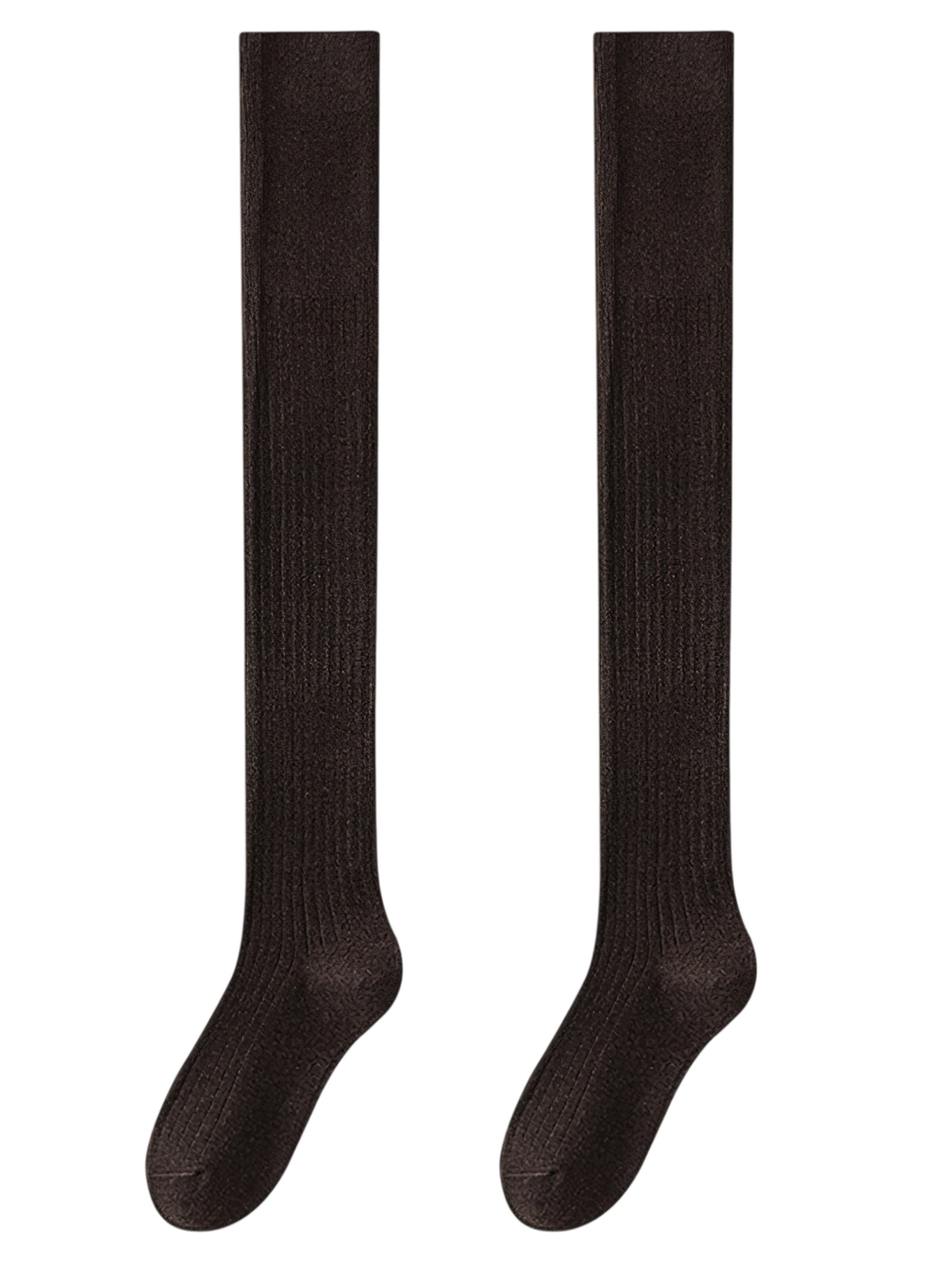 Magicshe Over the Knee Socks in Brown: front