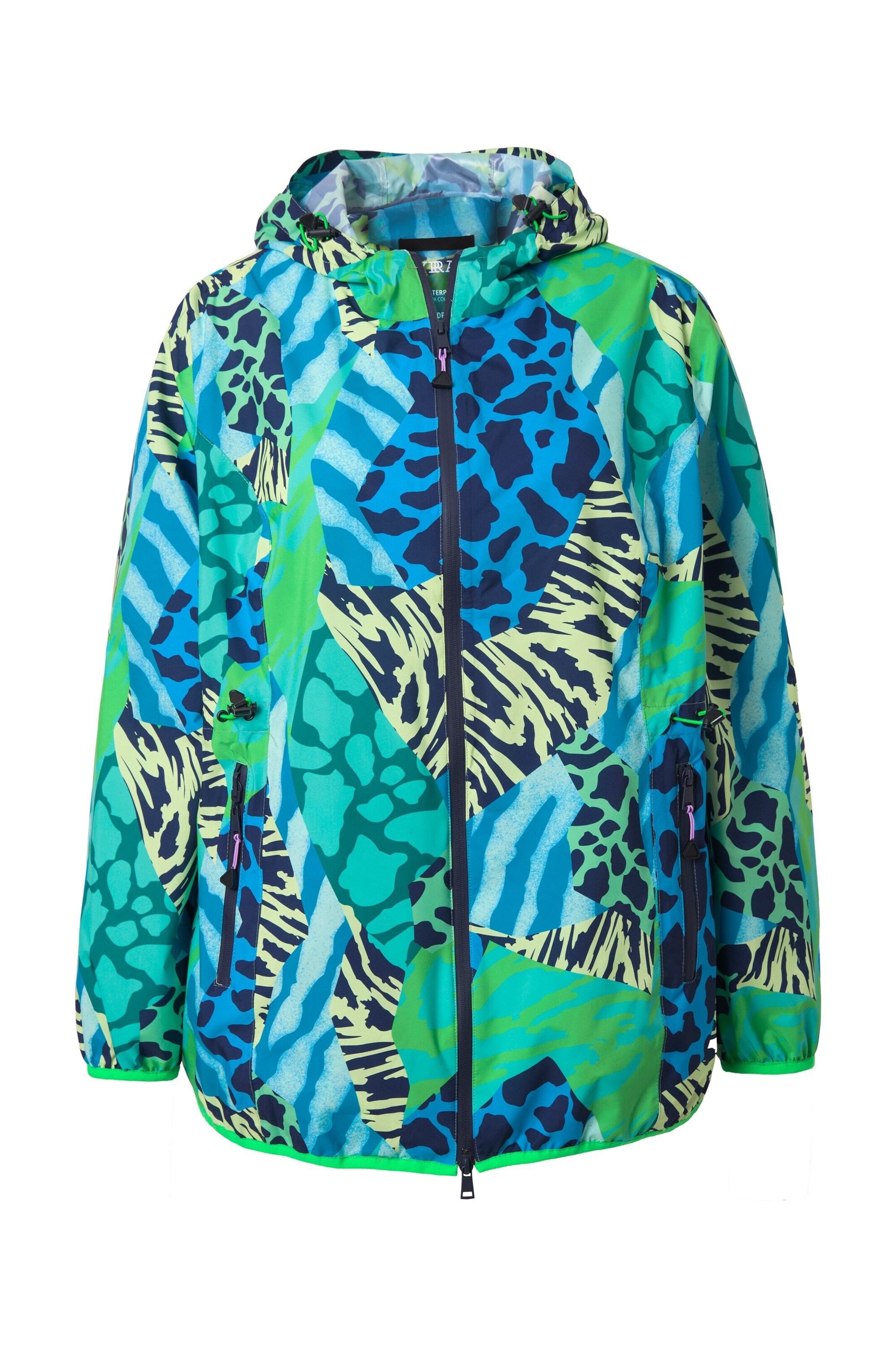 Ulla Popken Between-Season Jacket in Green: front