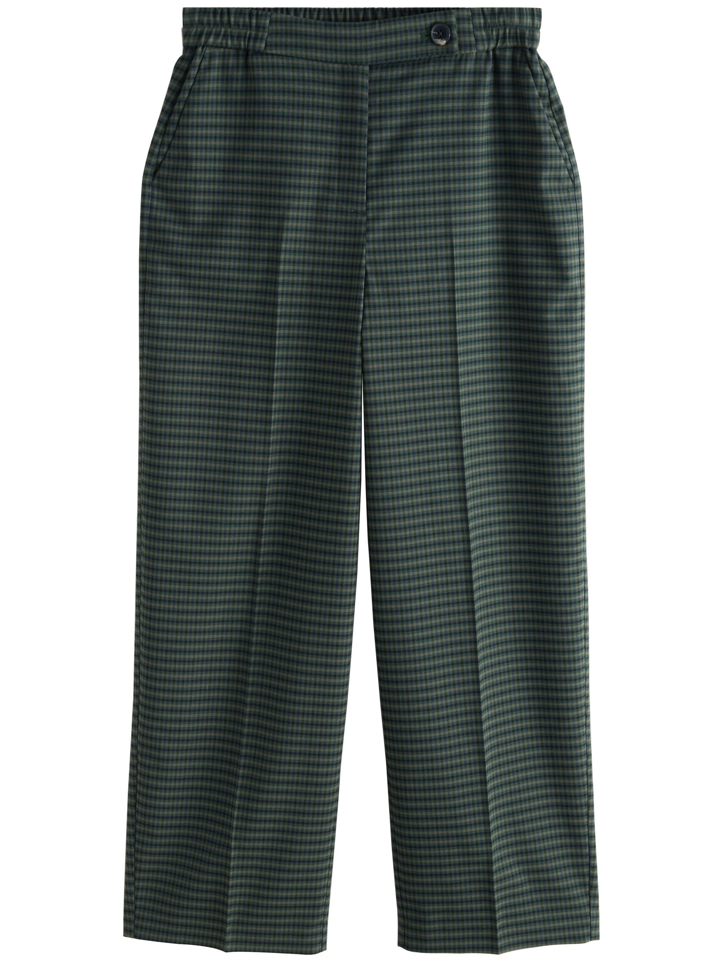 Wide leg Pantaloni con piega frontale di Next in verde: frontale