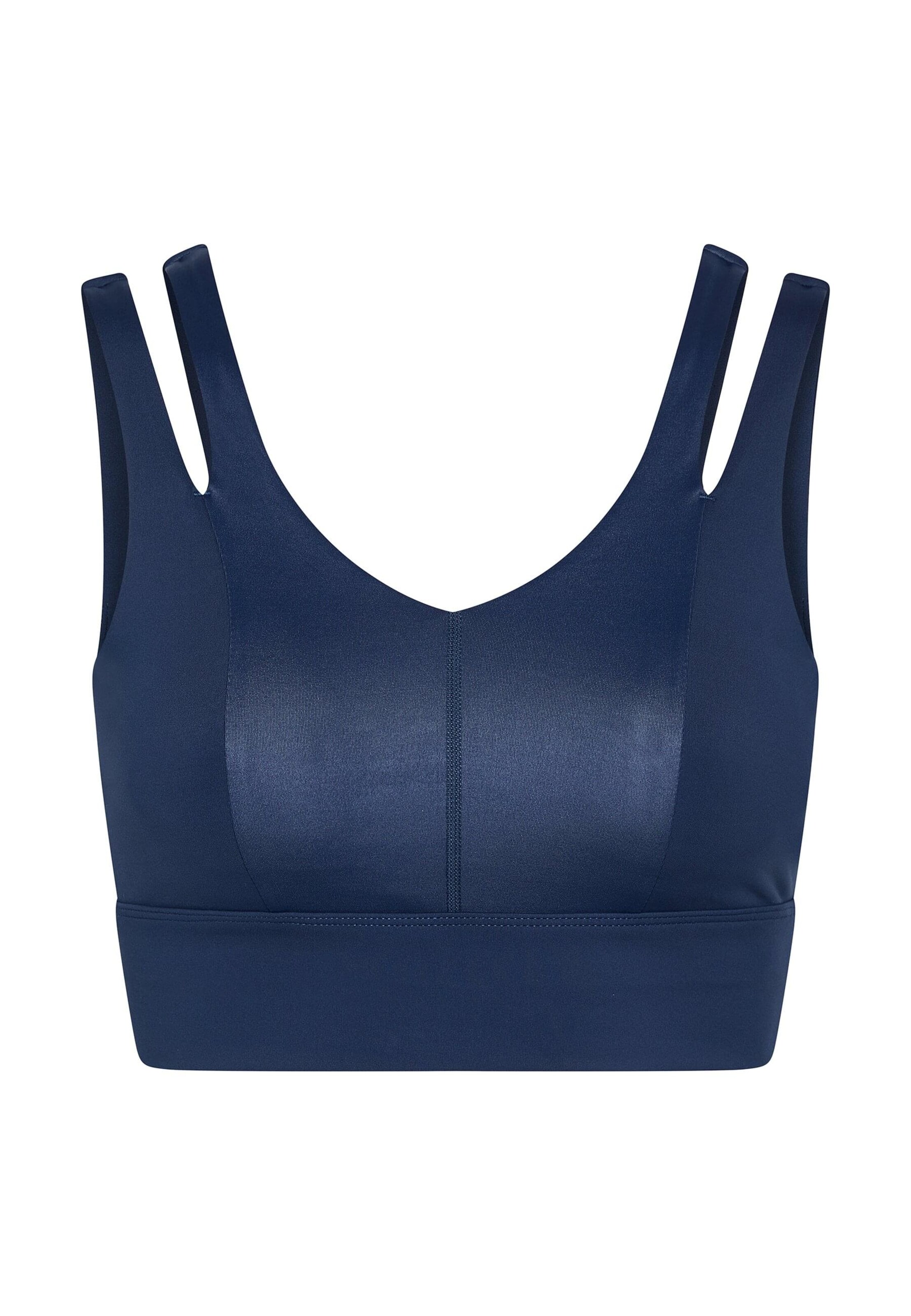 Born Living Yoga Bustier BH 'Maan' in Blauw: voorkant