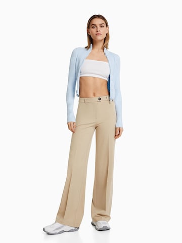 Bershka Wide leg Pantalon in Beige