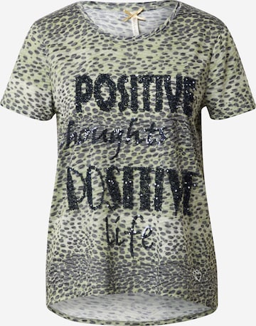 Tricou 'Positive' de la Key Largo pe verde: față