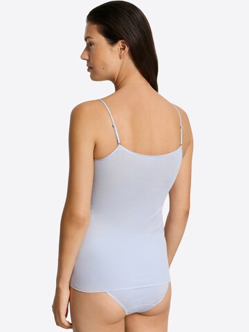 Hanro Spaghettitop ' Cotton Seamless ' in Blau
