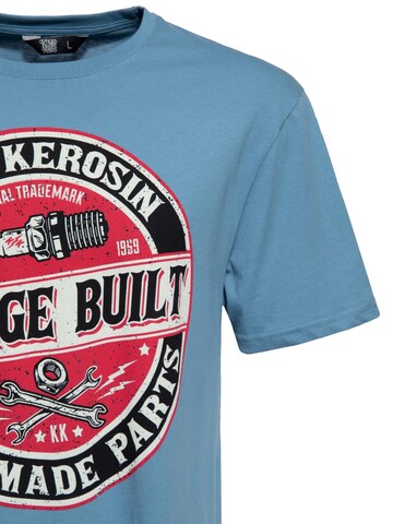 King Kerosin Shirt 'Garage Built'‌‌‌‌‌‌ in Blau