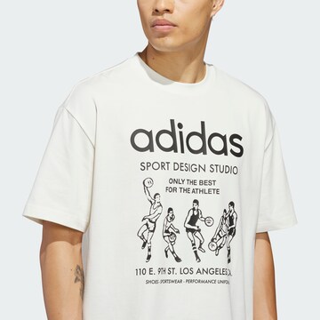 Maglietta 'Only The Best For The Athlete' di ADIDAS ORIGINALS in bianco