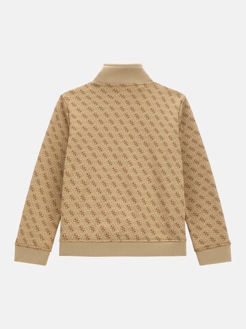 GUESS Zip-Up Hoodie in Beige