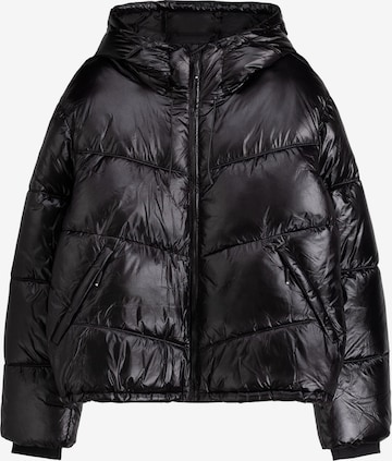 Veste mi-saison Bershka en noir : devant