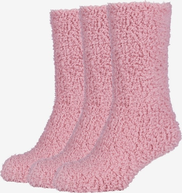 camano Socks in Pink: front