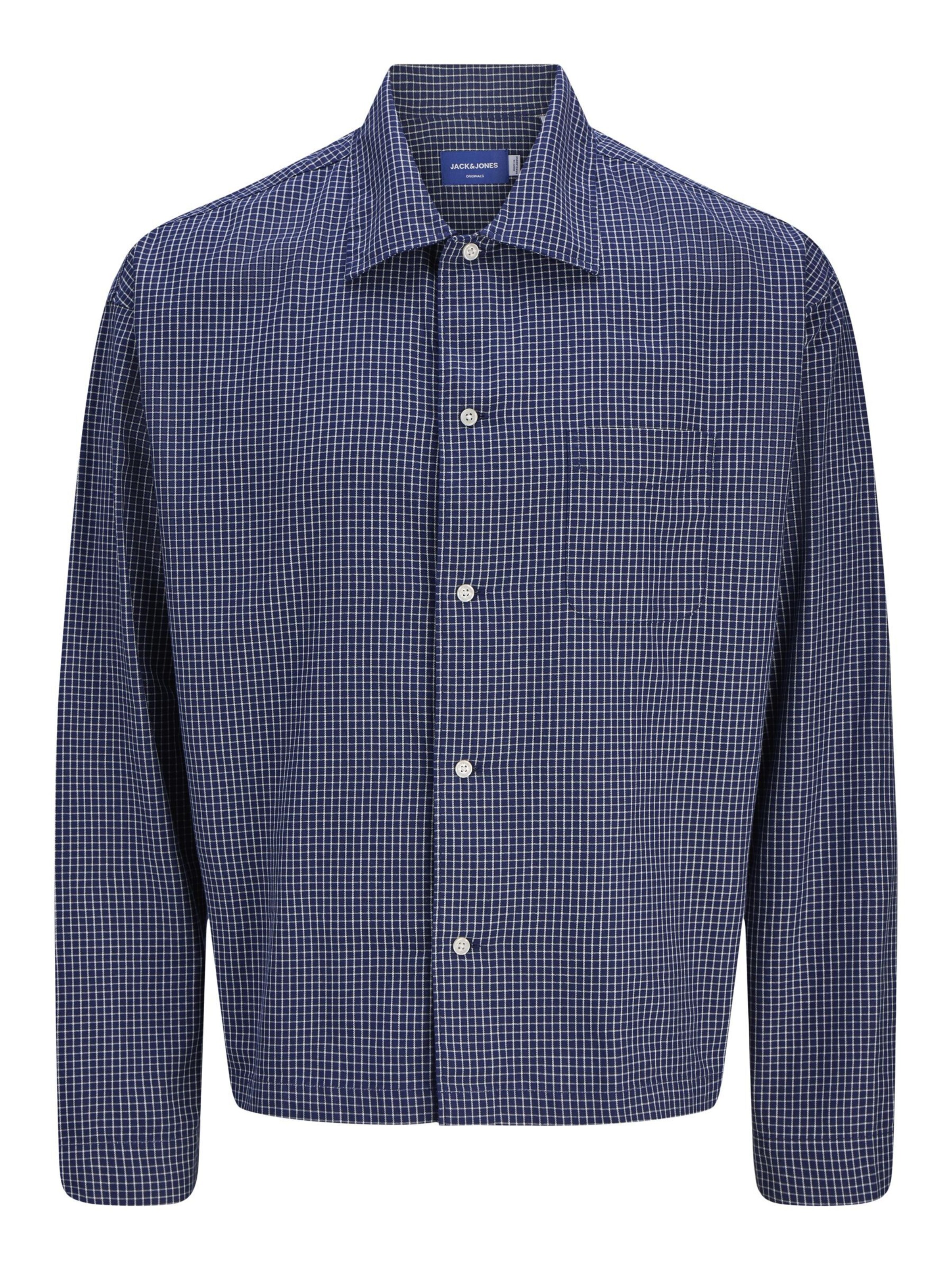JACK & JONES Comfort Fit Hemd 'JORAUSTIN' in Blau: Vorderseite