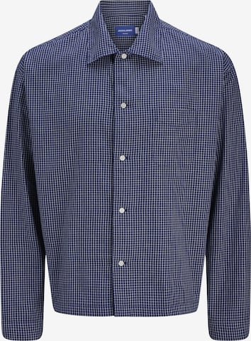 JACK & JONES Button Up Shirt 'JORAUSTIN' in Blue: front