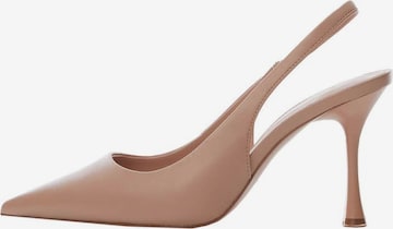 MANGO Slingback Pumps ' rocco' in Beige: front