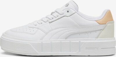 PUMA Baskets basses 'Cali Court' en beige / argent / blanc / blanc cassé, Vue avec produit