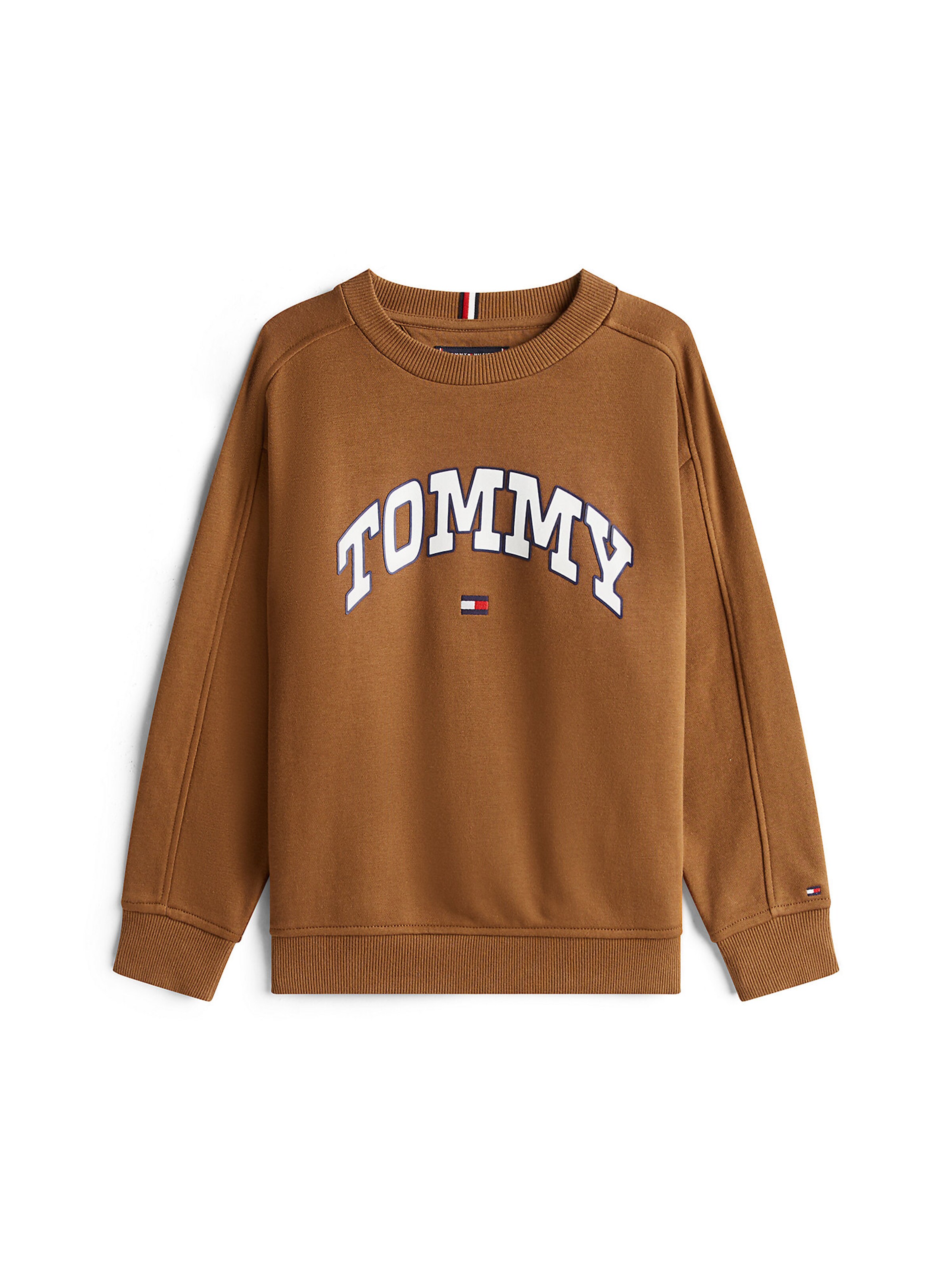 Pull-over 'Varsity' TOMMY HILFIGER en marron : devant