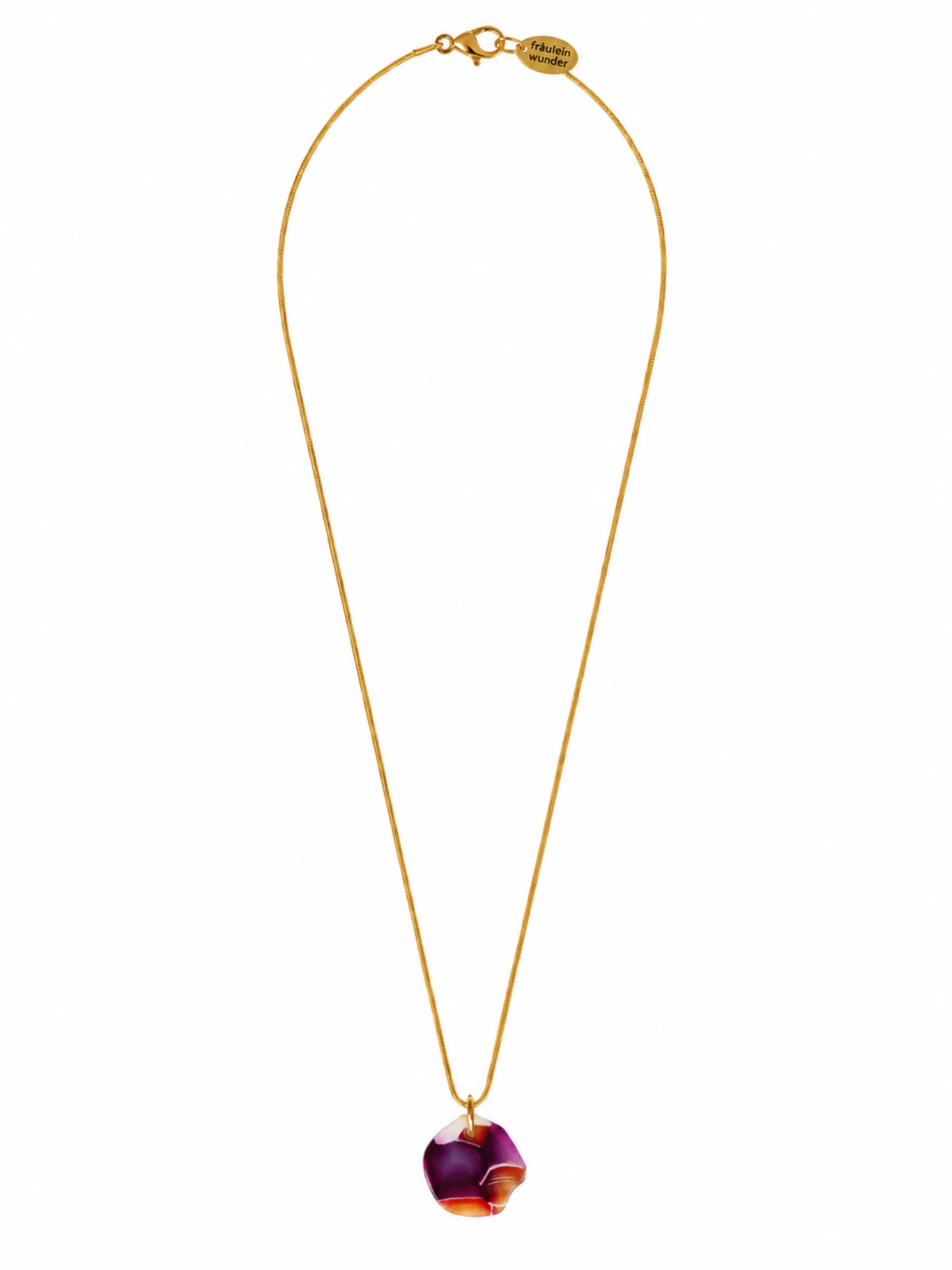 Fräulein Wunder - Cadena 'Acetat Alice Gold' en lila: frente