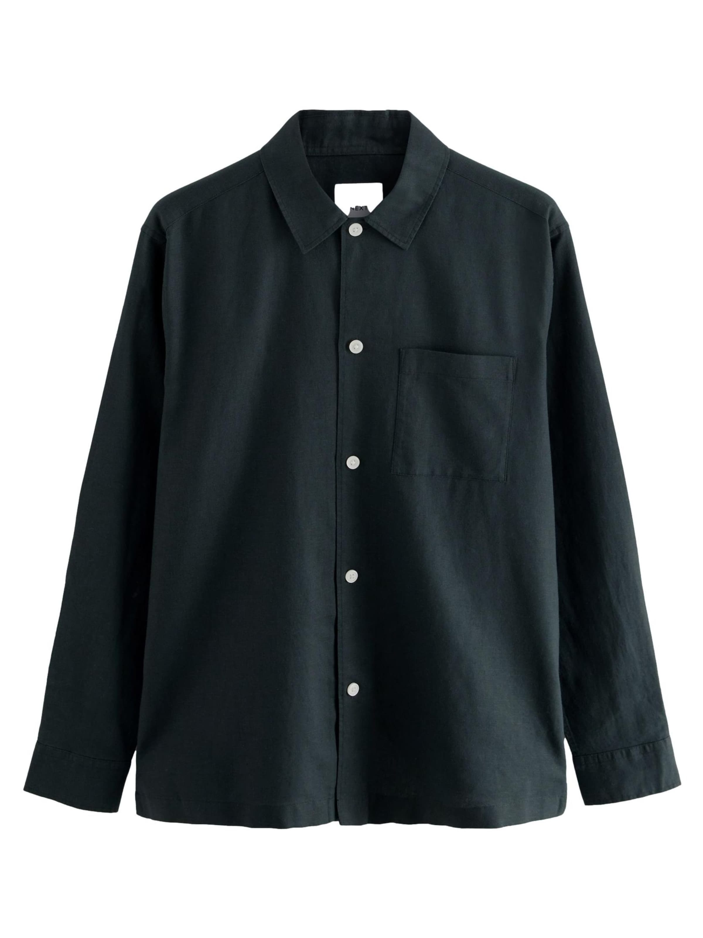 Next Regular Fit Hemd in Schwarz: Vorderseite