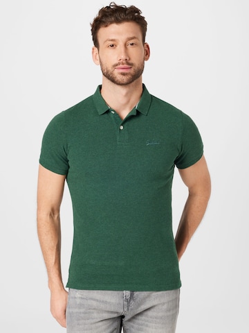 Superdry - Camiseta en verde: frente