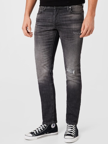 JACK & JONES Slimfit Jeansy 'Glenn' w kolorze czarny: przód