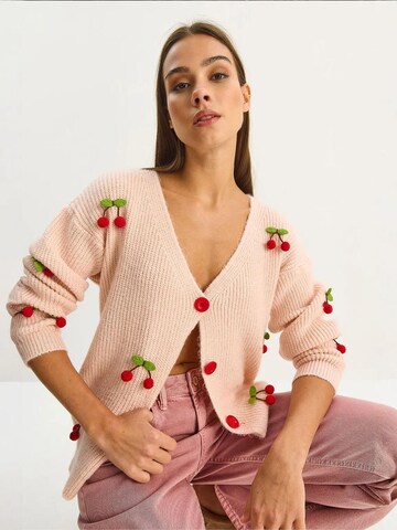 Bianco Lucci Knit cardigan in Pink