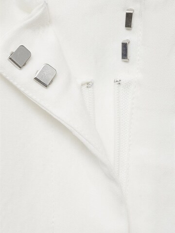 MANGO Loosefit Bandplooibroek 'BONNIE' in Wit