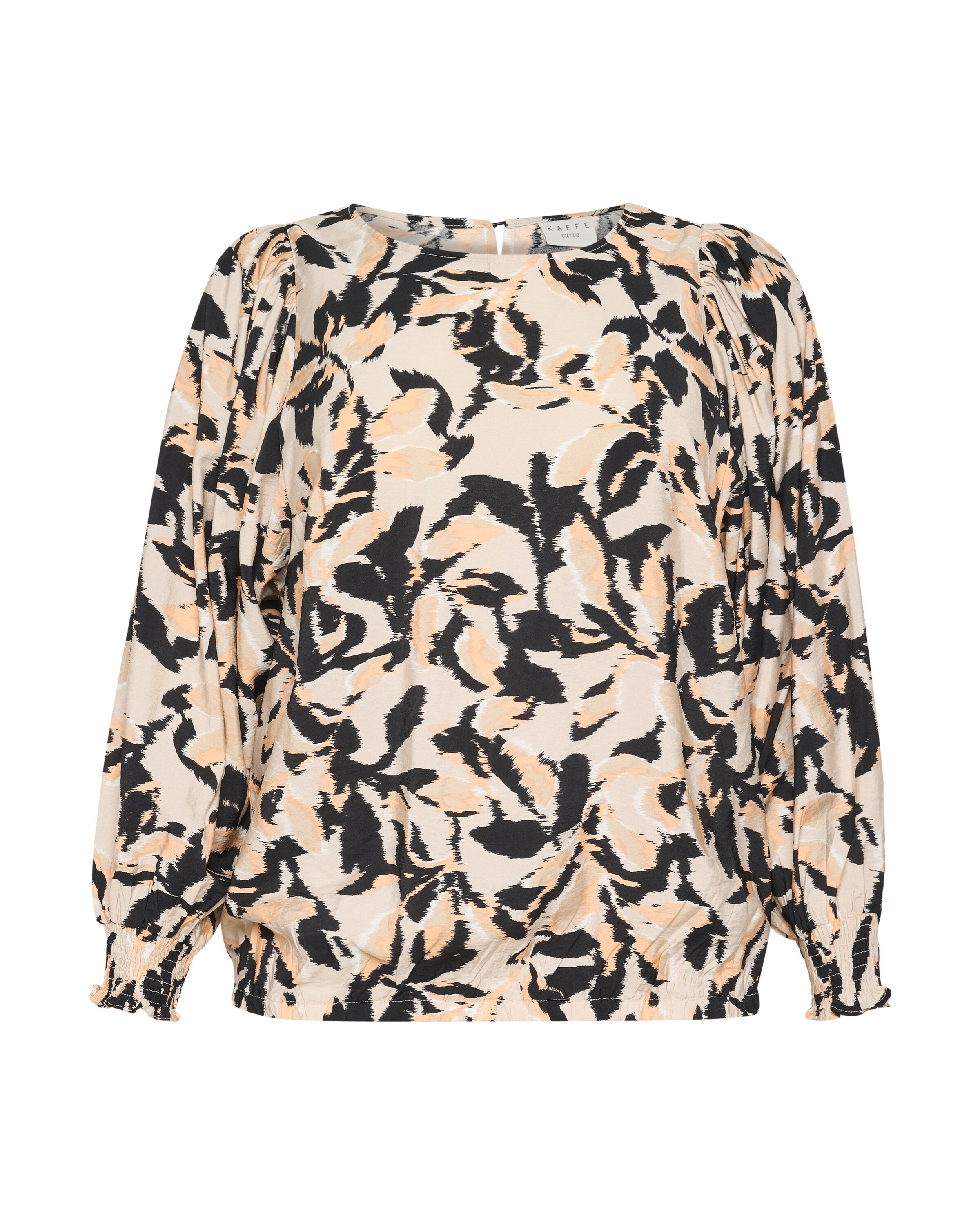 KAFFE CURVE Blouse 'Paca' in Beige: front