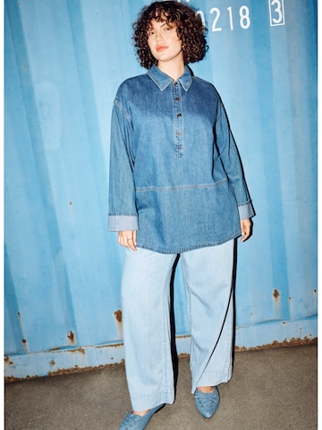 Zizzi Широки крачоли Джегингс в синьо