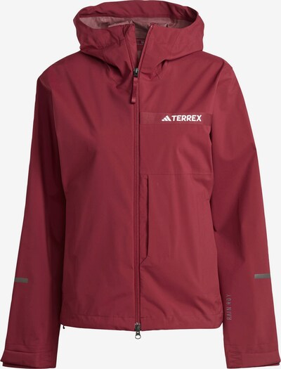 ADIDAS TERREX Outdoorjacka i grå / mörkröd / vit, Produktvy