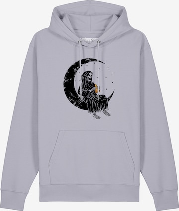 Sweat-shirt 'Pizza for life' Watapparel en violet : devant