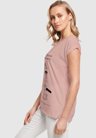 T-shirt 'Depresso' Mister Tee en rose