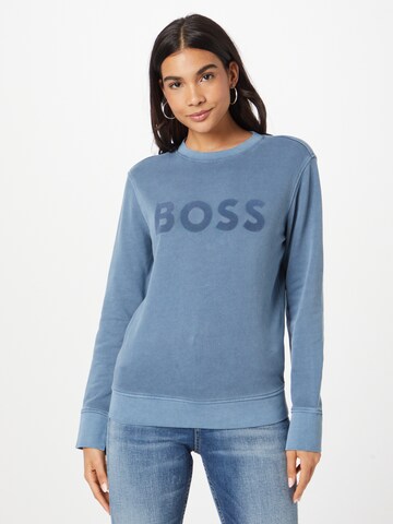 Sweat-shirt 'Elaboss' BOSS en bleu : devant
