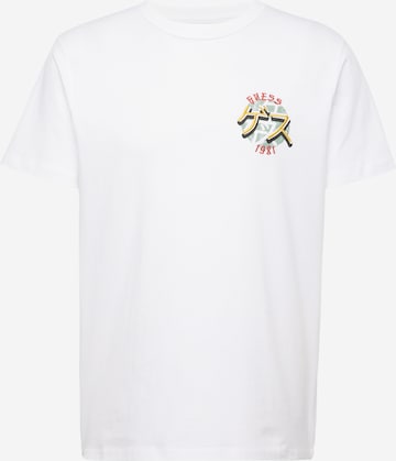 GUESS Shirt 'CALIFORNIA DRAGON' in Wit: voorkant