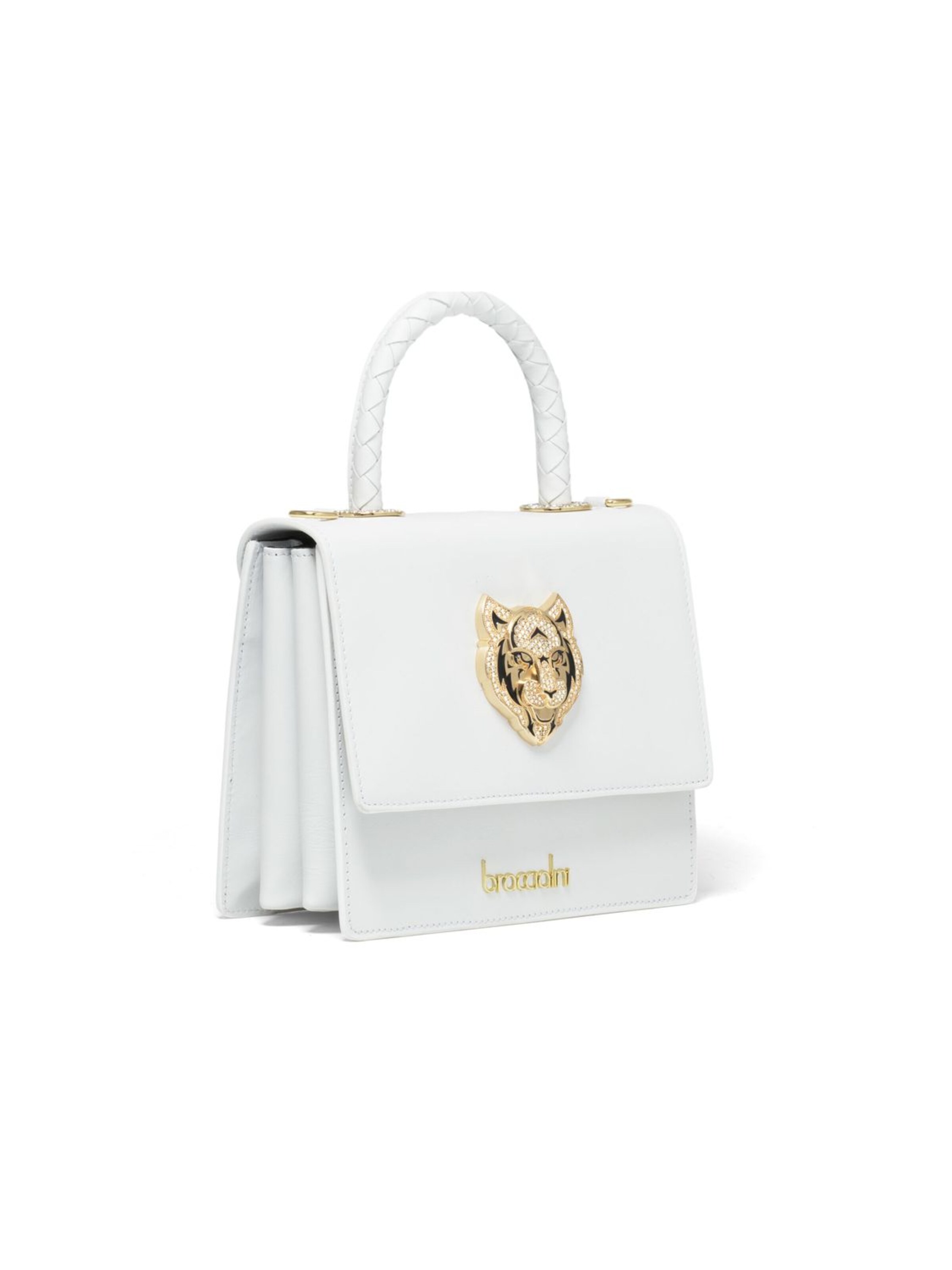 Borsa a mano 'Audrey Fiocco Di Neve' di Braccialini in bianco
