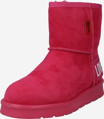 Love Moschino Snowboots in Roze: voorkant