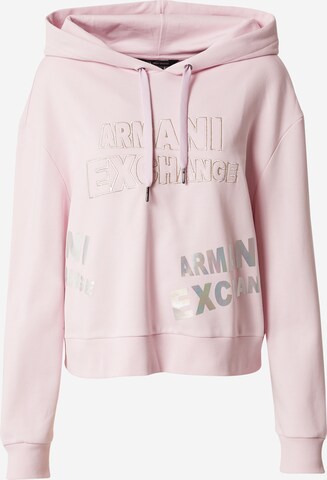 ARMANI EXCHANGE Суичър в розово: отпред