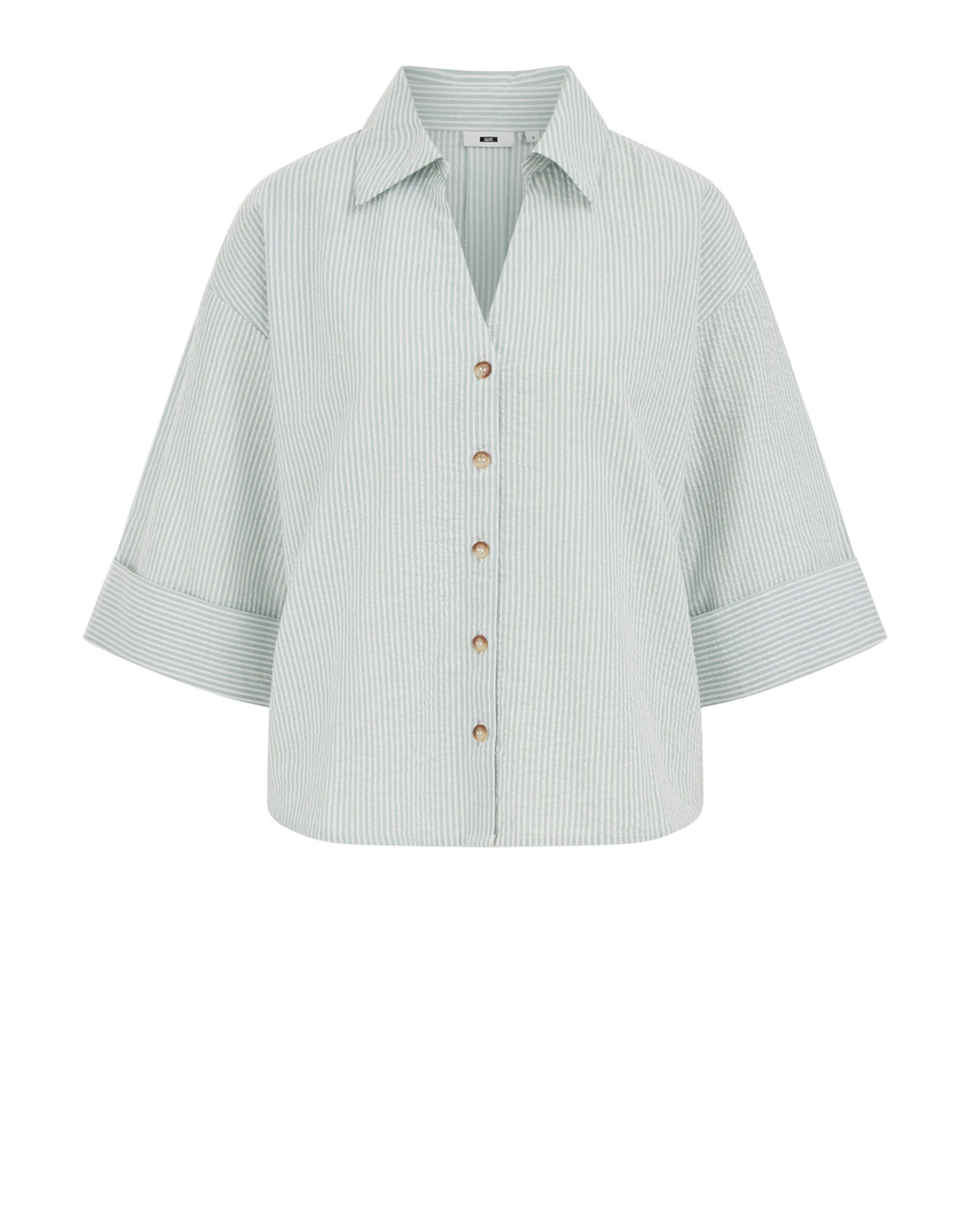 Bluză de la WE Fashion pe albastru: față