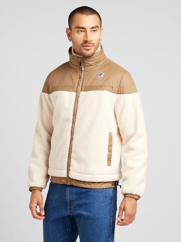 K-Way Fleece jas 'LE VRAI 3.0 JILDE ORSETTO' in Beige: voorkant