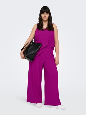 Wide Leg Pantalon 'CARREINA' ONLY Carmakoma en rose : devant